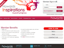 Tablet Screenshot of howardsinspirations.com.au